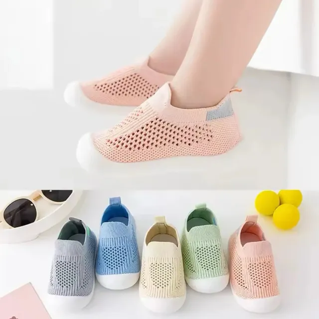 Zapato Tipo Media Suela SiIicona Para Bebé