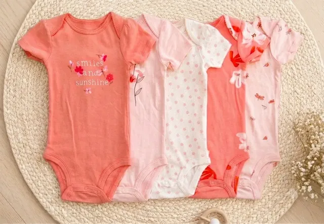 Bodys O Mamelucos Set x5 Colores Salmon Carter´s