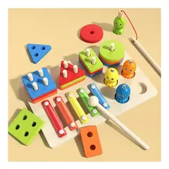 Juego Montessori 3 en 1, Estimulación Para Bebés