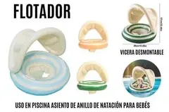 Flotador Celeste con Techo  Para Bebé Unixes