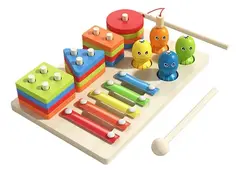 Juego Montessori 3 en 1, Estimulación Para Bebés