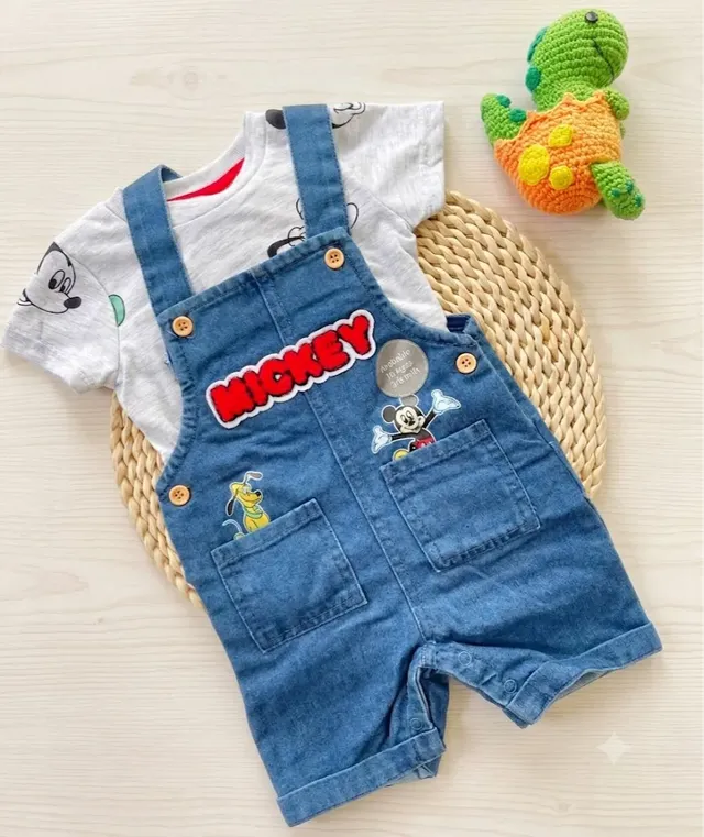 Braga Jeans Con Camiseta Para Bebé Niño