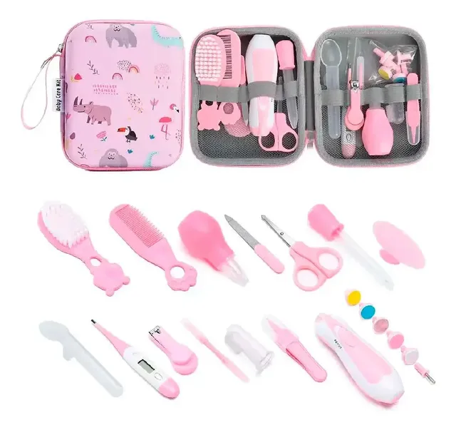 Kit Aseo 20 Piezas Con Lima Para Bebé Recién Nacido -Estuche