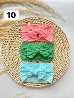 Diademas Suaves y Cómodas Set x3 Para Bebé  Niña-Varían los colores