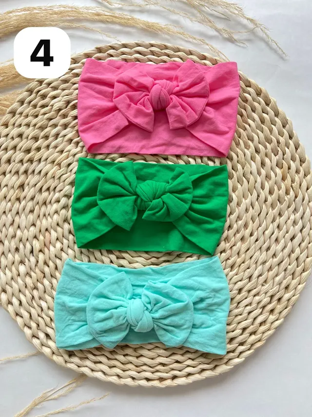 Diademas Suaves y Cómodas Set x3 Para Bebé  Niña-Varían los colores
