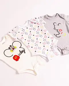 Set x3 Bodys O Mamelucos De Mickey Para Bebé Niño