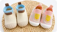 Zapato Tipo Media Suela SiIicona Para Bebé