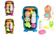Juego De Baño en Forma de Tina Rosado y Celeste, Interactivo