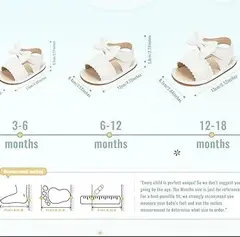 Sandalias Blancas Para Bebé Niña