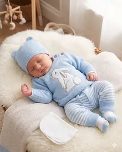 Set de Primer Dia en Hilo Antialérgico Para Bebes RN