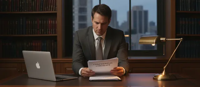 Profesional revisando documentos jurídicos