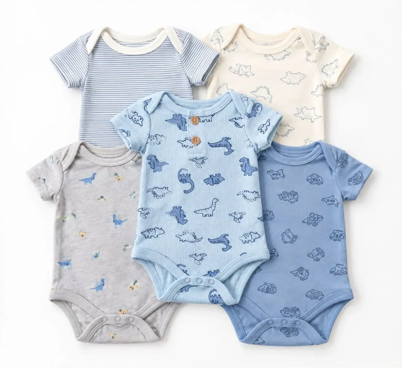 Bodys X 5 Para Bebe Niño