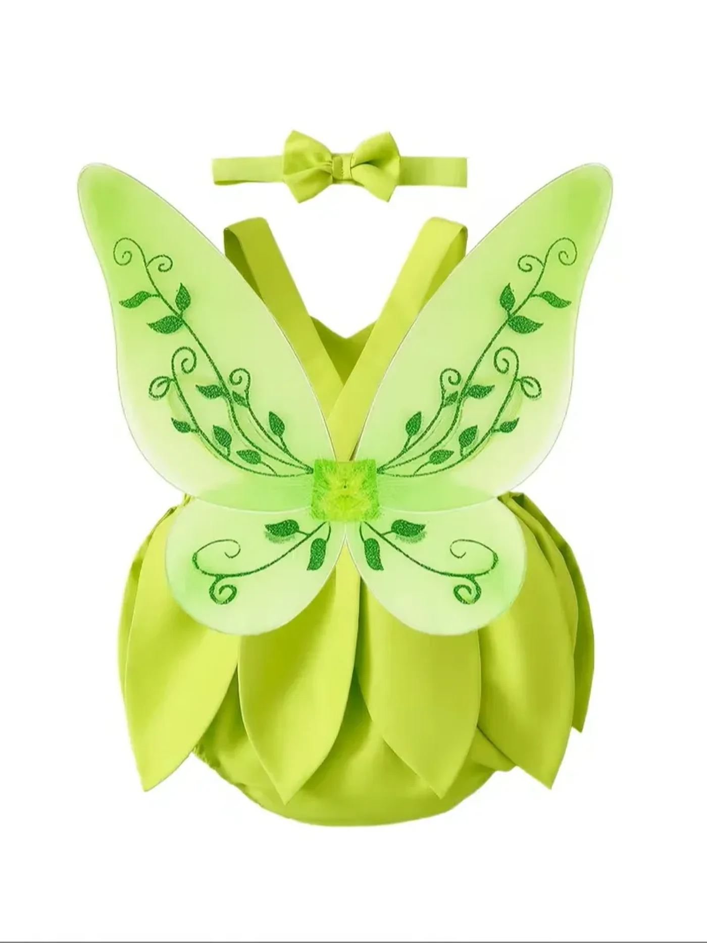 Disfraz De Tinkerbell Con Diadema Y Alas Para Bebé, vista 2