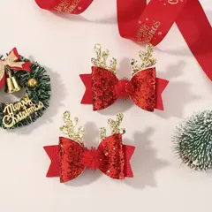 Pinzas  x 2 Rojas Para Bebé Niña
