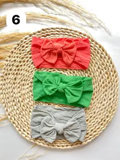 Diademas Suaves y Cómodas Set x3 Para Bebé  Niña-Varían los colores