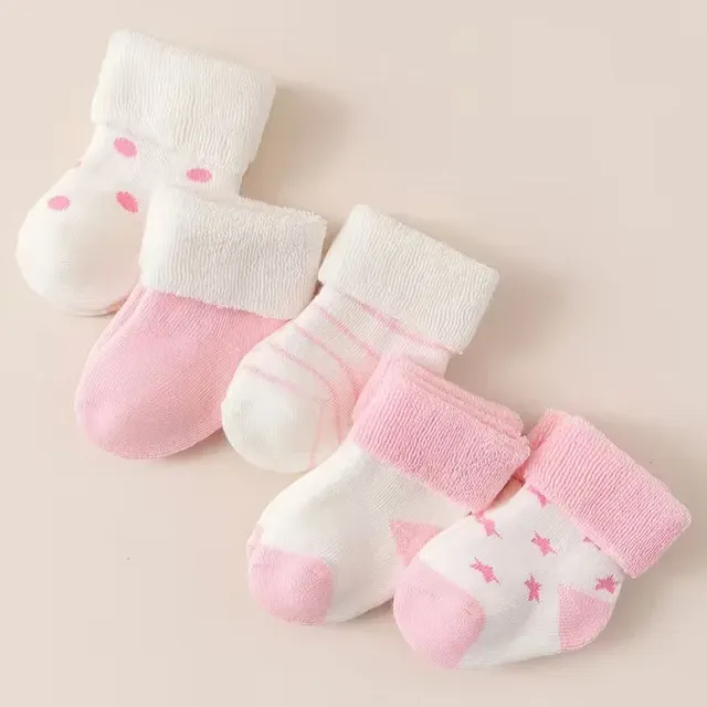 Medias 0-6 Meses Rosadas Para Bebé-Variedad de Diseños