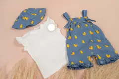 Braga Pollito, Camisa, Braga y Sombrero Para Bebé Niña