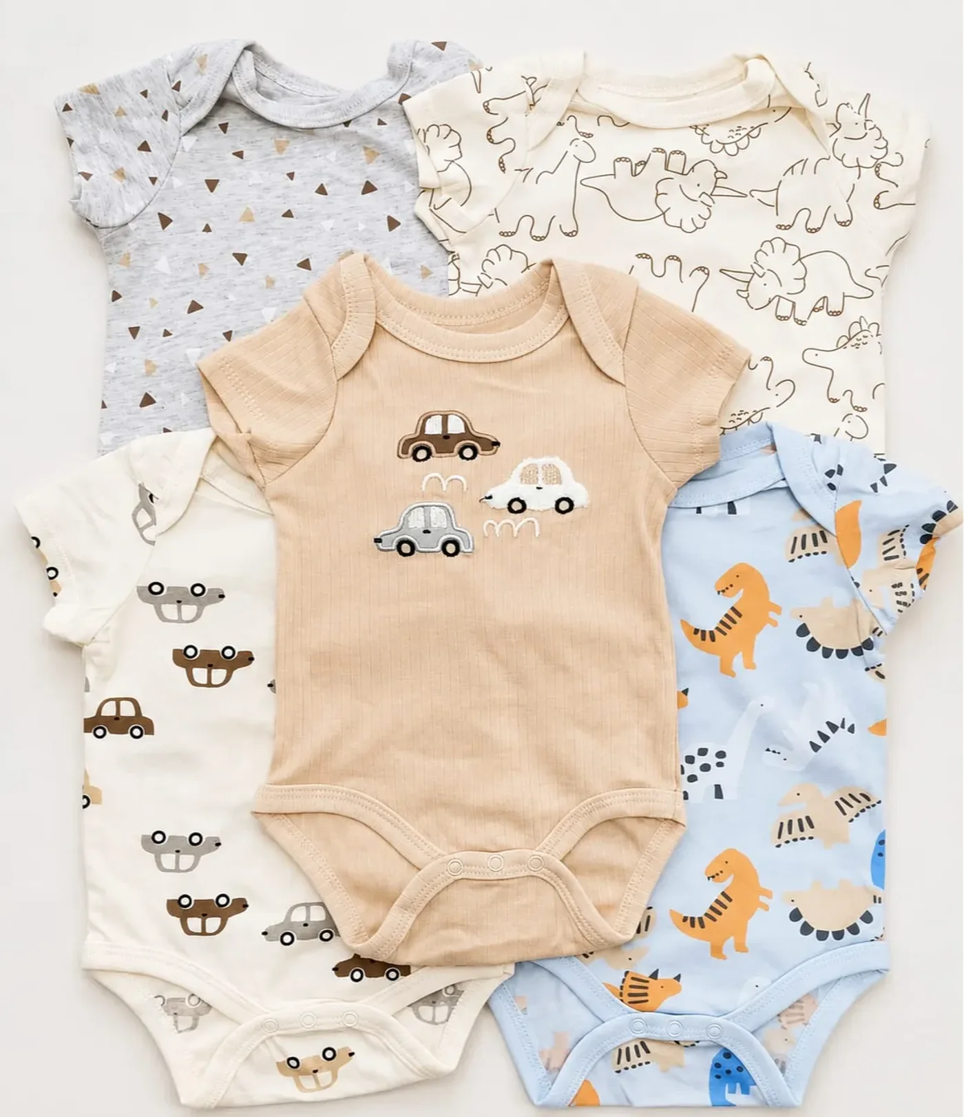 Bodys X 5 Para Bebe Niño Variedad